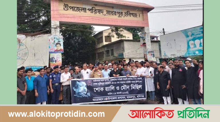 মাধবপুরে জাতীয় শোক দিবস উদযাপন
