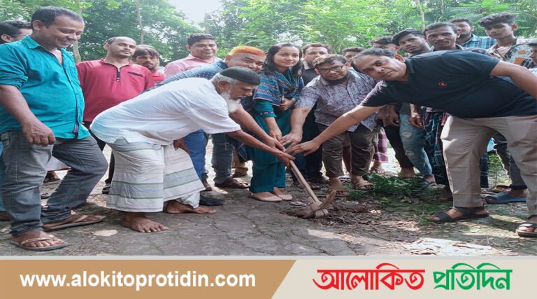 ডাসা‌রে পাকা রাস্তার কাজের শুভ উদ্বোধন করলেন ইউএনও 