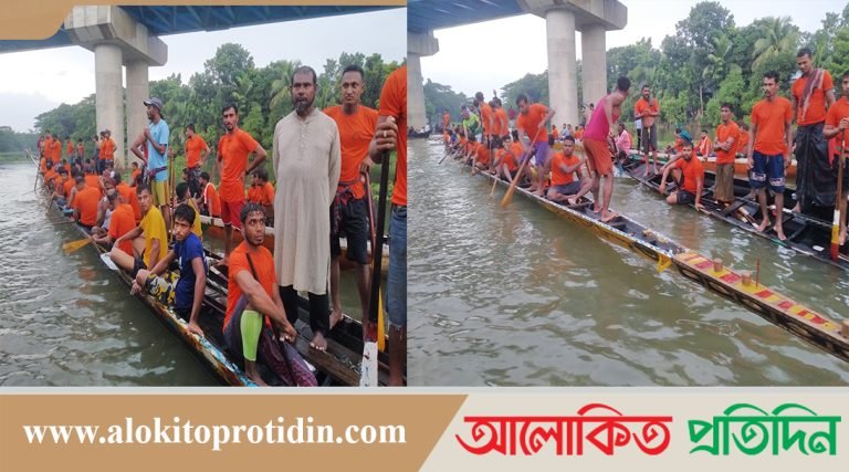 কাশিয়ানীতে ঐতিহ্যবাহী নৌকা বাইচ অনুষ্ঠিত