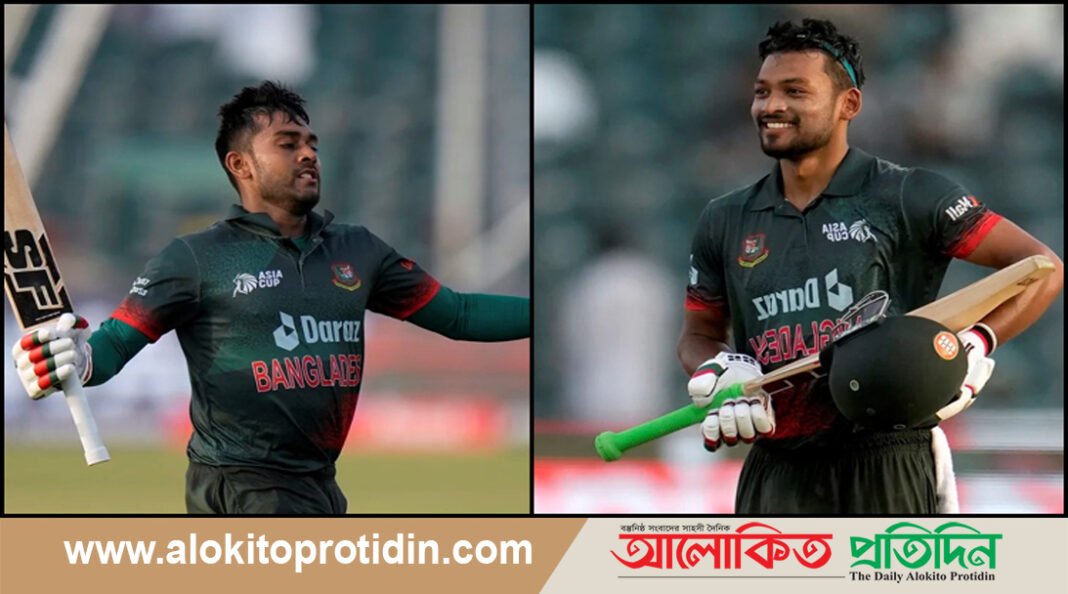 মিরাজ-শান্তর জোড়া সেঞ্চুরিতে ৩৩৪ রান