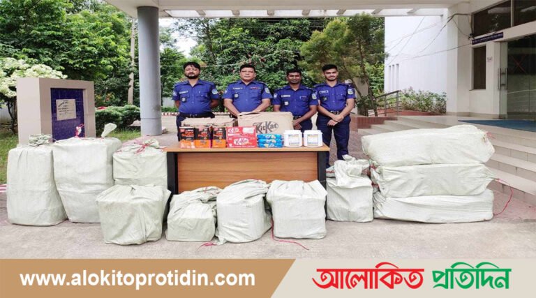 ঝিনাইগাতীর সীমান্ত থেকে সাড়ে ৩ লক্ষ টাকার ভারতীয় পণ্য উদ্ধার