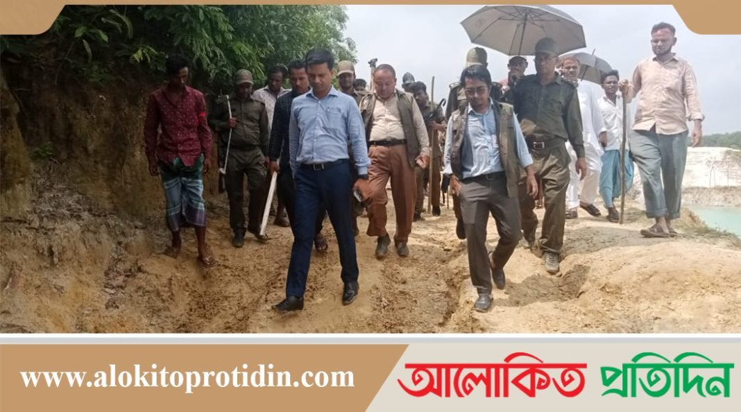 প্রশাসন ও বনবিভাগের যৌথ অভিযানে বালু জব্দ 