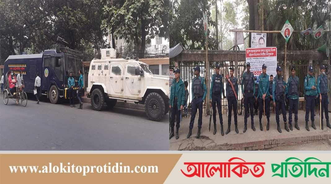 জাতীয় প্রেসক্লাবের সামনে অতিরিক্ত পুলিশ মোতায়েন