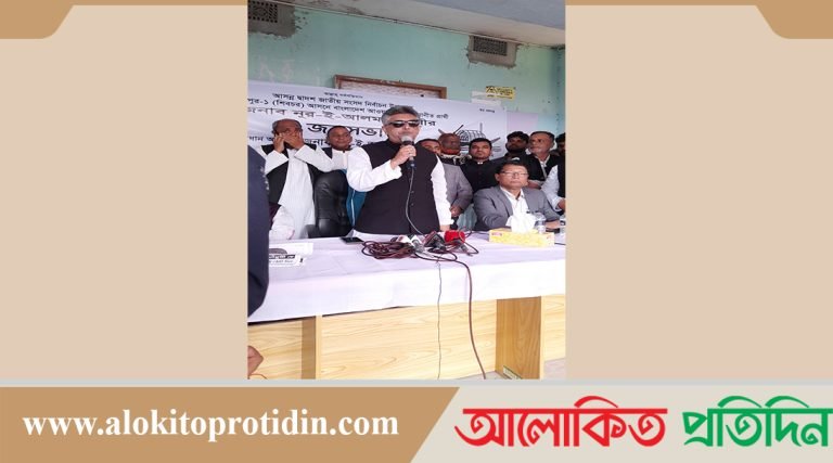 চীফ হুইপ লিটন চৌধুরীর নিবাচনি জনসভায় জনতার ঢল