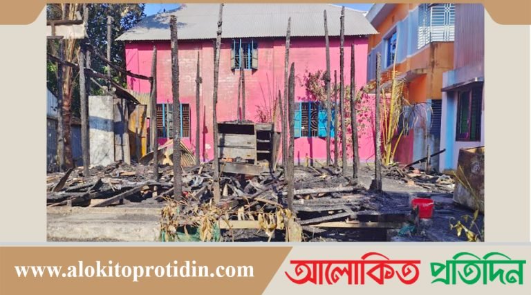 শিবচরে বসতবাড়ি পুরে ছাই
