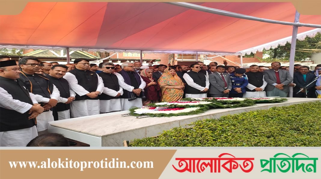 টুঙ্গীপাড়ায় জাতির পিতার সমাধিতে স্পিকারের শ্রদ্ধা নিবেদন