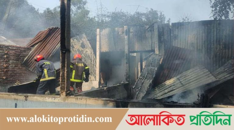 বোরহানউদ্দিনে আগুনে পুড়ে বসতঘর ছাই