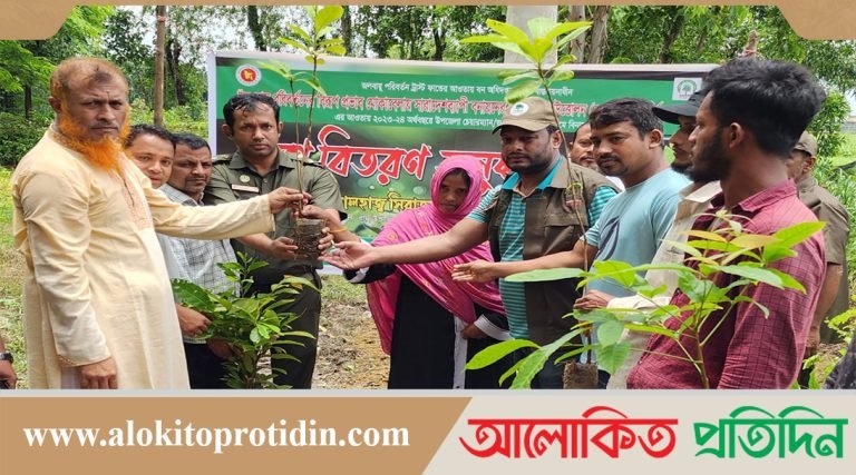 উপজেলা চেয়ারম‌্যান ও বন বিভাগের উদ্যোগে  রামু উপজেলায় বিনামূল্যে চারা বিতরণ