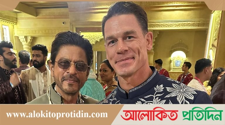 আম্বানির ছেলের বিয়েতে শাহরুখের সঙ্গে জন সিনা দেখা