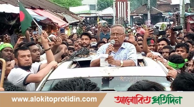 ভোলায় আলহাজ্ব হাফিজ ইব্রাহিমের আগমনে জনতার ঢল