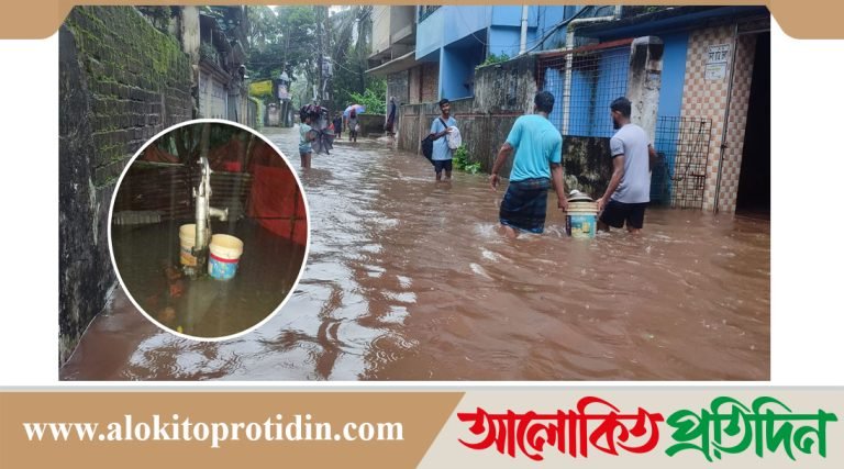 নোয়াখালীতে বেড়েছে বন্যার পানি, খাবার পানির তীব্র সংকট