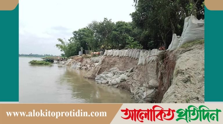 দৌলতপুরে নদীর তীব্র ভাঙ্গনে বিলীন হচ্ছে কবর-ঘরবাড়ি
