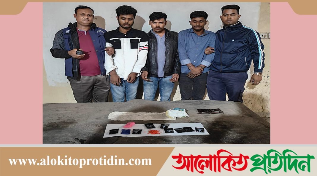 আশুগঞ্জে ইয়াবা ও প্রাইভেটকার সহ তিন মাদক কারবারী গ্রেফতার 