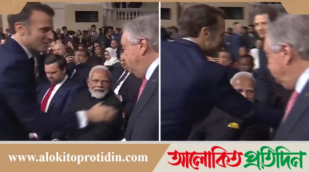বিশ্বনেতাদের সামনে মোদিকে পাত্তা দিলেন না প্রেসিডেন্ট ম্যাক্রোঁ