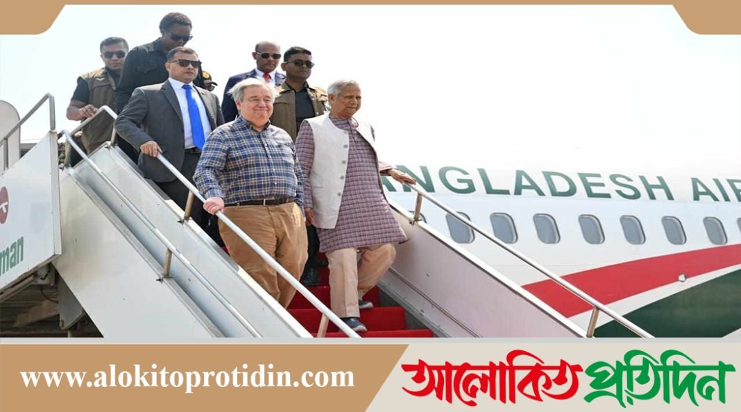 কক্সবাজার পৌঁছেছেন জাতিসংঘ মহাসচিব