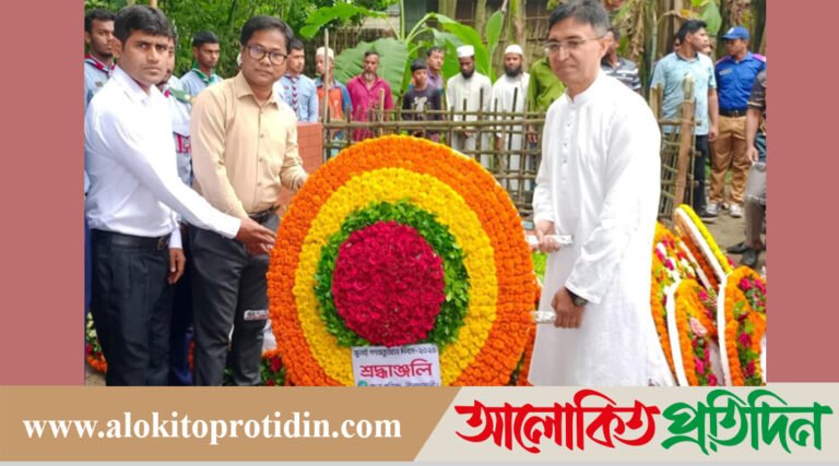নীলফামারীতে জুলাই গণঅভ্যুত্থান দিবসে শহীদ রুবেলের সমাধীতে শ্রদ্ধা