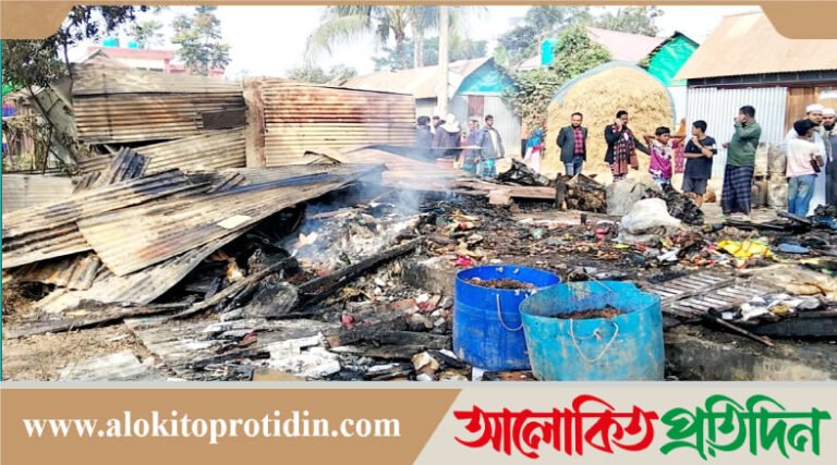 নবীনগরে আগুনে বিএনপির কার্যালয়সহ ৪ দোকান ভস্মীভূত