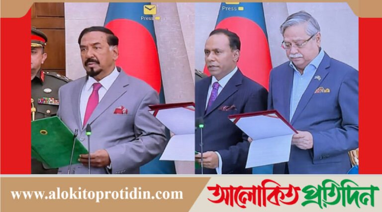 সংসদের স্পিকার ও ডেপুটি স্পিকারকে শপথ পড়ালেন রাষ্ট্রপতি