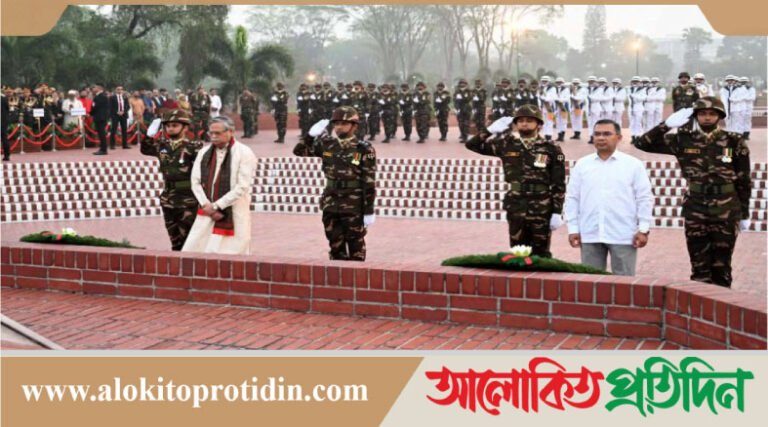 স্বাধীনতা দিবসে জাতীয় স্মৃতিসৌধে শহীদদের প্রতি রাষ্ট্রপতি ও প্রধানমন্ত্রীর শ্রদ্ধা নিবেদন