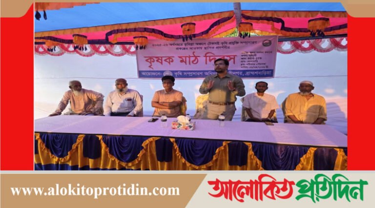 নবীনগরে কৃষকদের মাঠ দিবস অনুষ্ঠিত