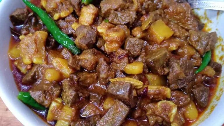 আলু দিয়ে গরুর কলিজা ভুনার রেসিপি