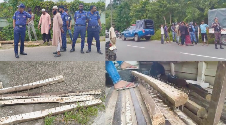 টেকনাফ সড়কে গাছ ফেলে দিনদুপুরে বাসে ডা#কাতি
