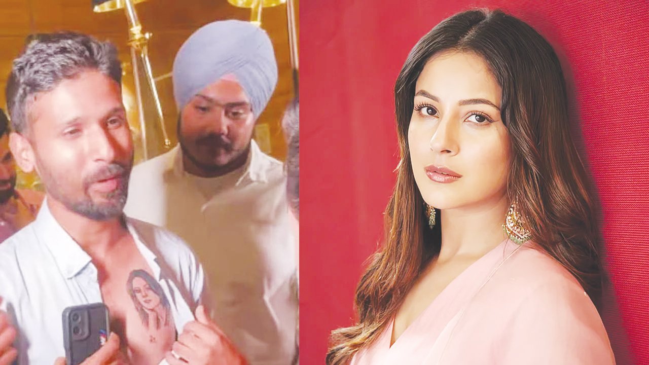 ভক্তের বুকে নিজের মুখের ট্যাটু দেখে অবাক শেহনাজ গিল