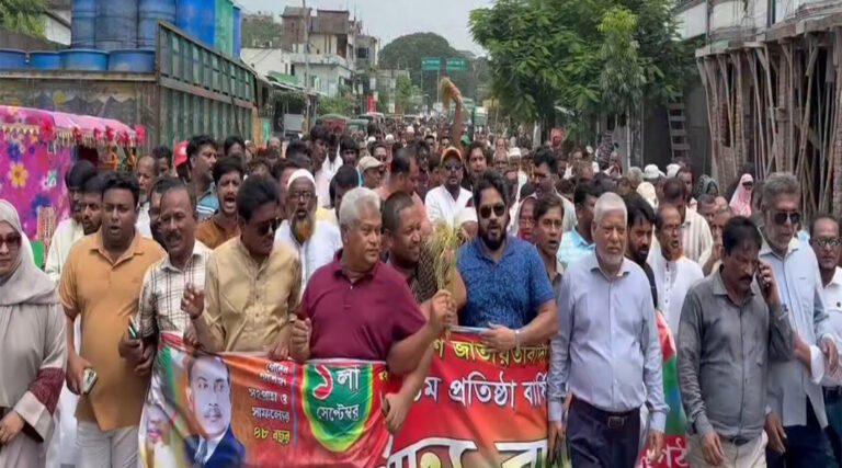 বিএনপির  ৪৮তম প্রতিষ্ঠাবার্ষিকীতে ধামরাইয়ে বর্ণাঢ্য শোভাযাত্রা