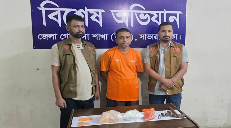 সাভারের আশুলিয়ায় ইয়াবা তৈরির সরঞ্জামসহ গ্রেপ্তা*র-১